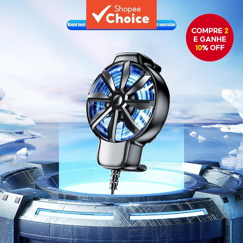 Ventilador de refrigeração para celular, Cooler para jogos com luz, modelo de refrigeração para celular turbina