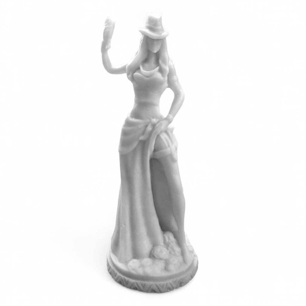Estátua Imagem Maria Navalha Resina Branca para Pintura 15 cm