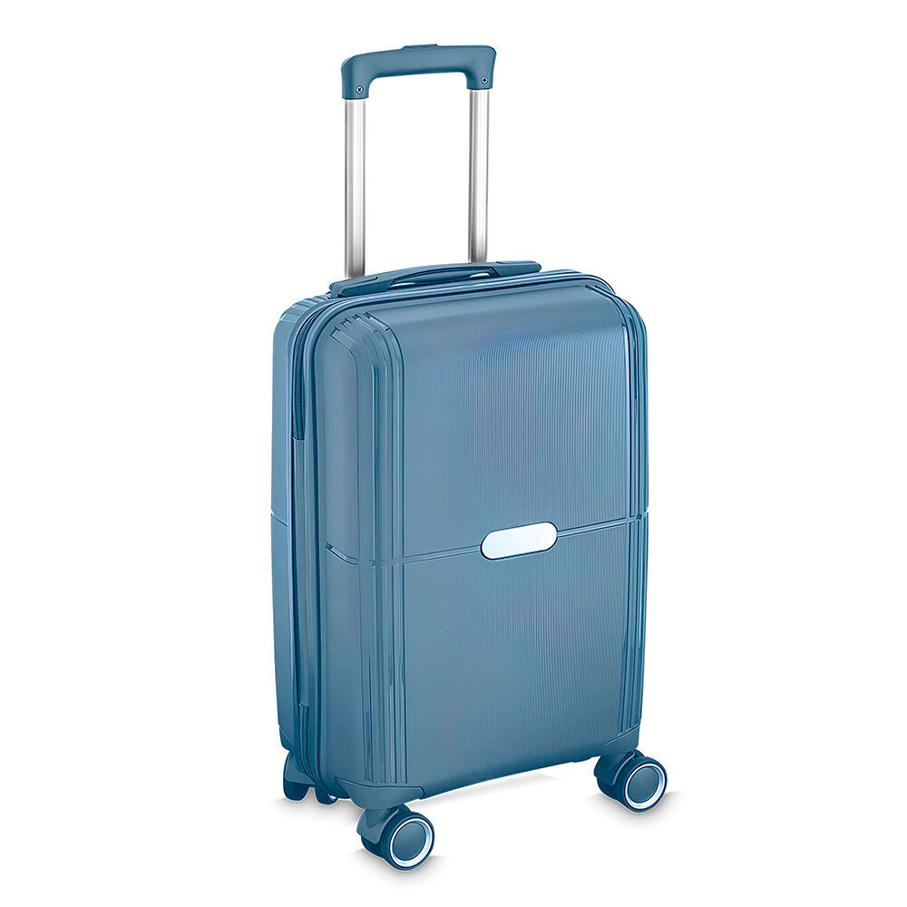 Mala de Bordo 34L Executiva com Cadeado 360° Bagagem de Mão Viagem Azul Compacta