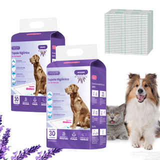 Newpet 60 Unidades Tapete Higiênico Ultra Pad 80x60cm Lavanda Cães Tapete Higienico - com Borda Sem fugas em Oferta na Shopee