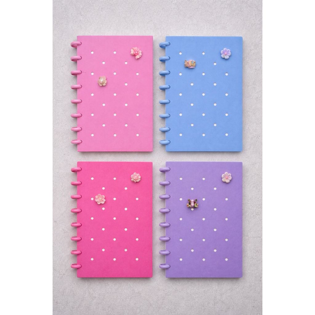 Caderno Disco Com Pingente Divertido Colorido Folhas Pautadas Criativo A5 em Oferta na Shopee
