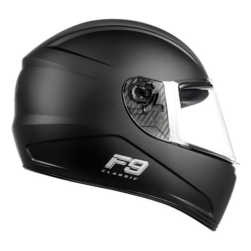Capacete Moto Feminino Masculino Fly F-9 Classic Tamanho Do Capacete 58 Cor Preto Fosco e Preto Brilhante