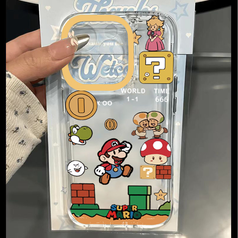 Super Mario Impresso Caso Claro Para Samsung A05 A15 A25 A35 A55 A06 A16 A36 A56 A26 A23 A14 A34 A54 A13 Capa Macia