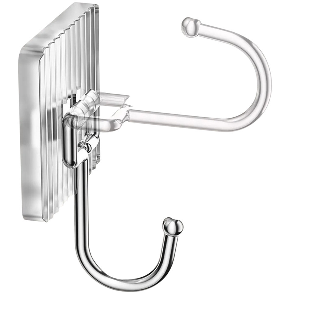 kit Gancho Adesivo Parede Multi Funcional Autocolante Casa Cozinha Quarto Banheiro Organizado Cristal Transparente
