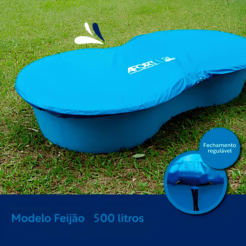 Capa Para Piscina Feijao 500 Litros - Azul Royal · foto 2