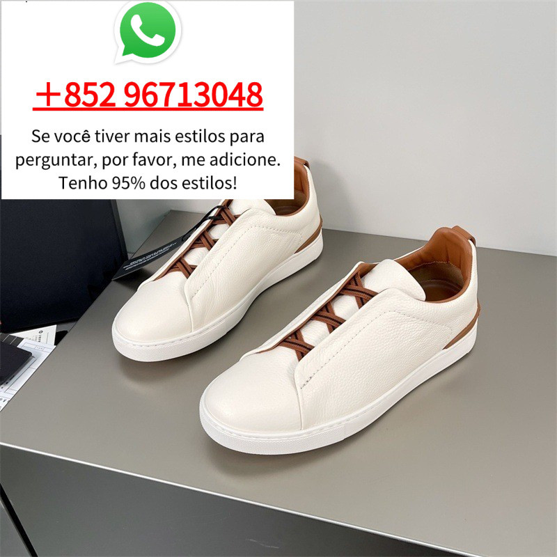   Tênis Masculinos Z Home, Tênis Brancos com Elástico Cruzado, Tênis de Cano Baixo com Bloqueio de Cor, Tênis para Dirig