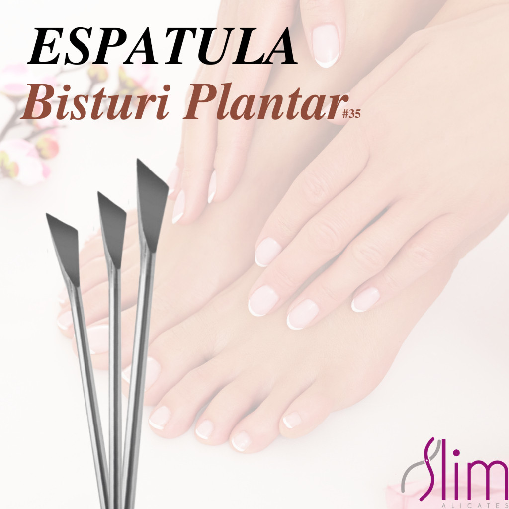 Espátula Inox Espátula Plantar - Slim / Ref.35  Manicure e Pedicure - Cuidado com as Unhas em Oferta na Shopee