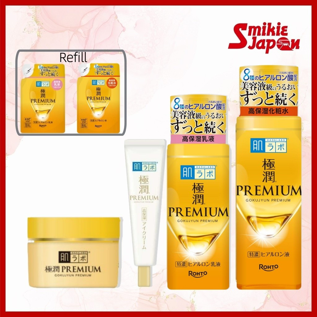 Hada Labo Premium Gokujyun Hydrating Series - Lotion/ Emulsion/ Eye Cream/ Cream - Made in Japan