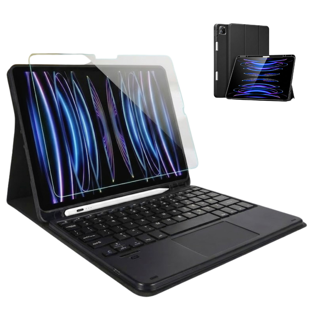 Kit Completo para  M5 2025 11” Capa Smart + Película Vidro + Teclado Touchpad + Caneta Stylus