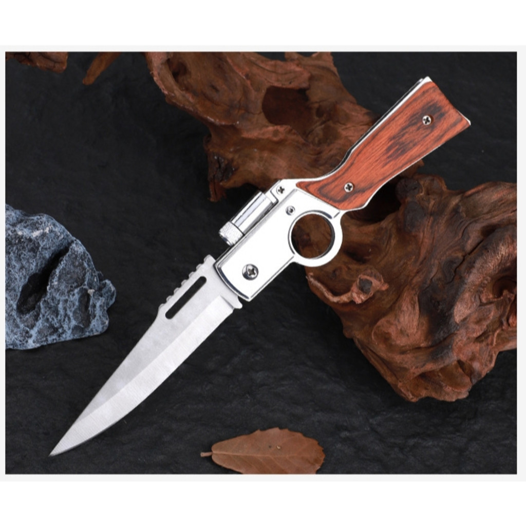 Canivete de Bolsa Portátil Resistente Multifuncional Pesca Cozinha Esportivo Com Mini Led