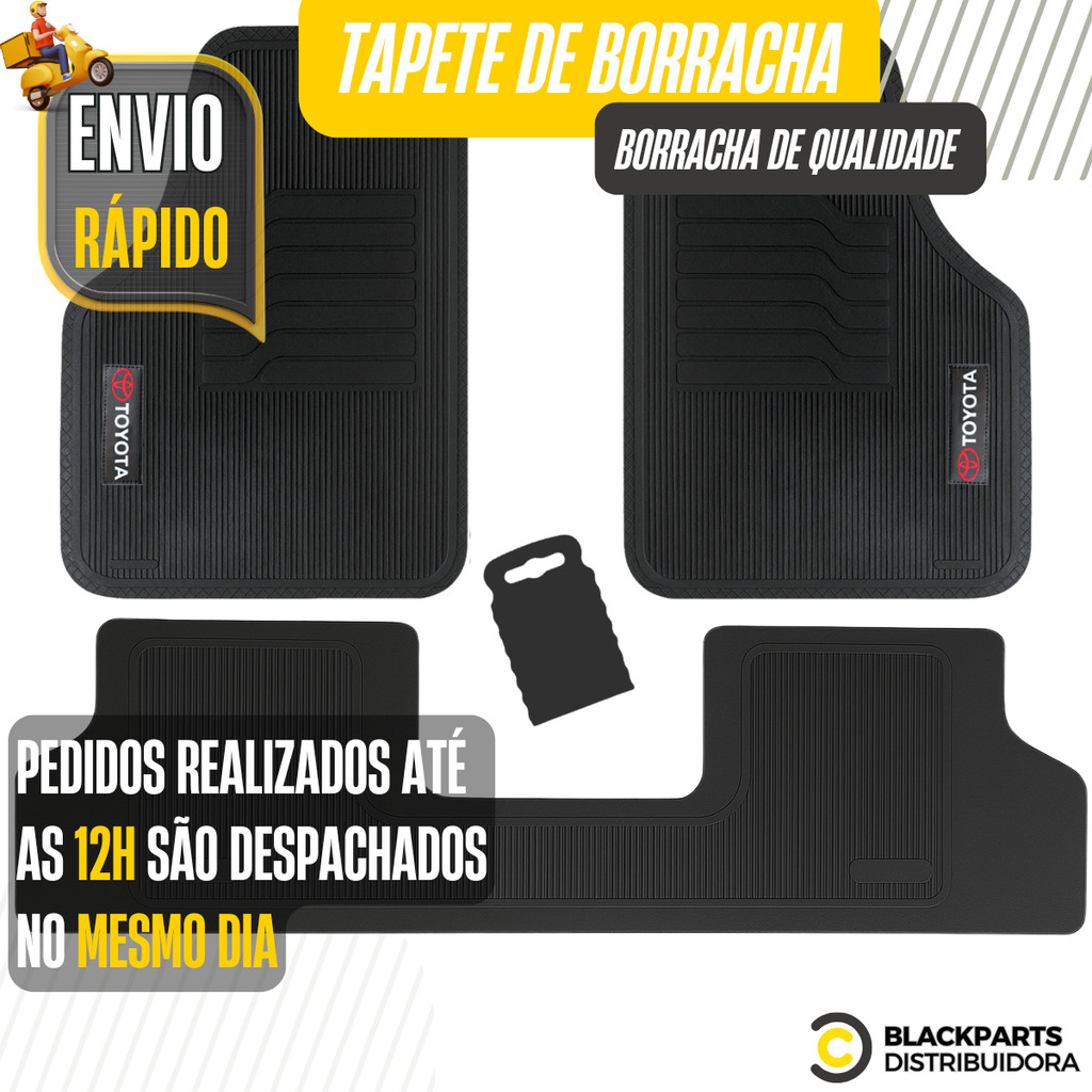 Jogo Tapete De Borracha Personalizado Toyota 5 Peças Luxo