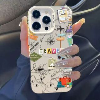 Capinha Capa de Anti queda fosco Padrões de viagem Aplica-se a Redmi A3 10C 12C 13C 14C Poco X5 X6 Pro Note 11 12 13 em Oferta na Shopee