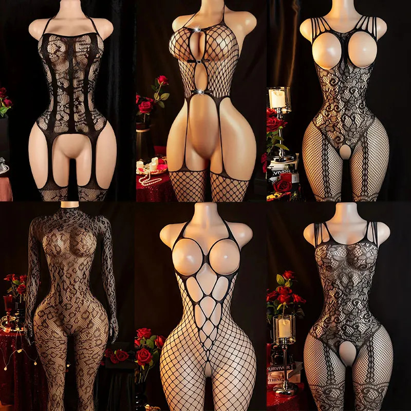 Conjunto De Uma Peça Sexo Adulto Porno Jogar Lingerie Negrito Crotchless Corpo Meias Roupa Interior Feminina Bodysuit Er em Oferta na Shopee