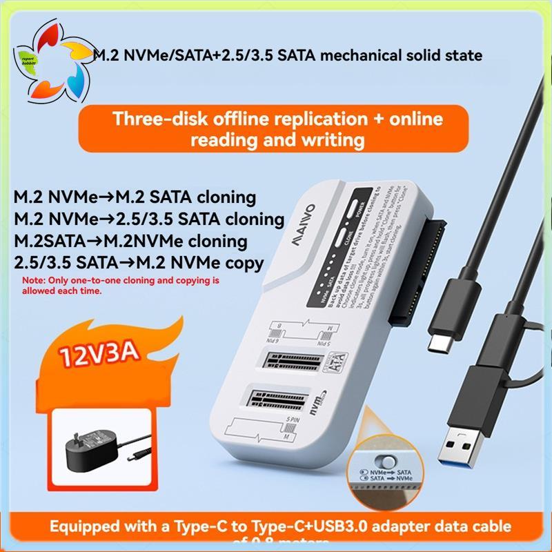 Estação De Acoplamento USB Tipo C Do Gabinete SSD De 10 Gbps M . 2 NVMe Suporta 2230/42/60/80 2,5/3,5 Polegadas HDD/SDD