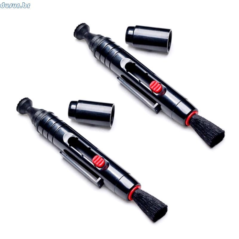 dusur9 Caneta Limpeza Lentes 2 Peças Escova Cabeça Carbono Para Manter Clareza Óptica