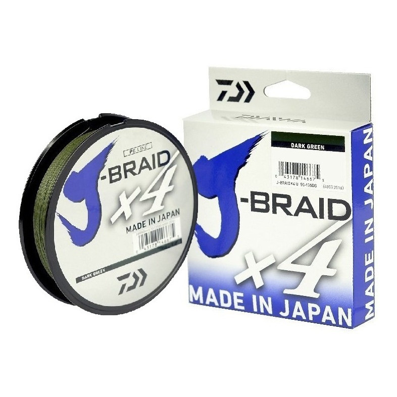Linha Multifilamento Daiwa J-braid X4 300m 0,29mm 40lb Verde