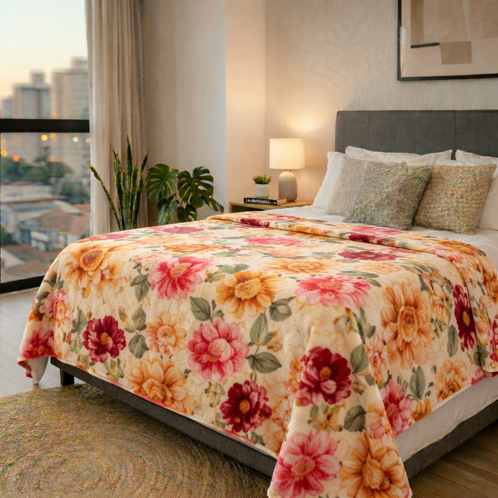 Cobertor Casal Padrão Microfibra Soft Estampada – Casa Laura Enxovais