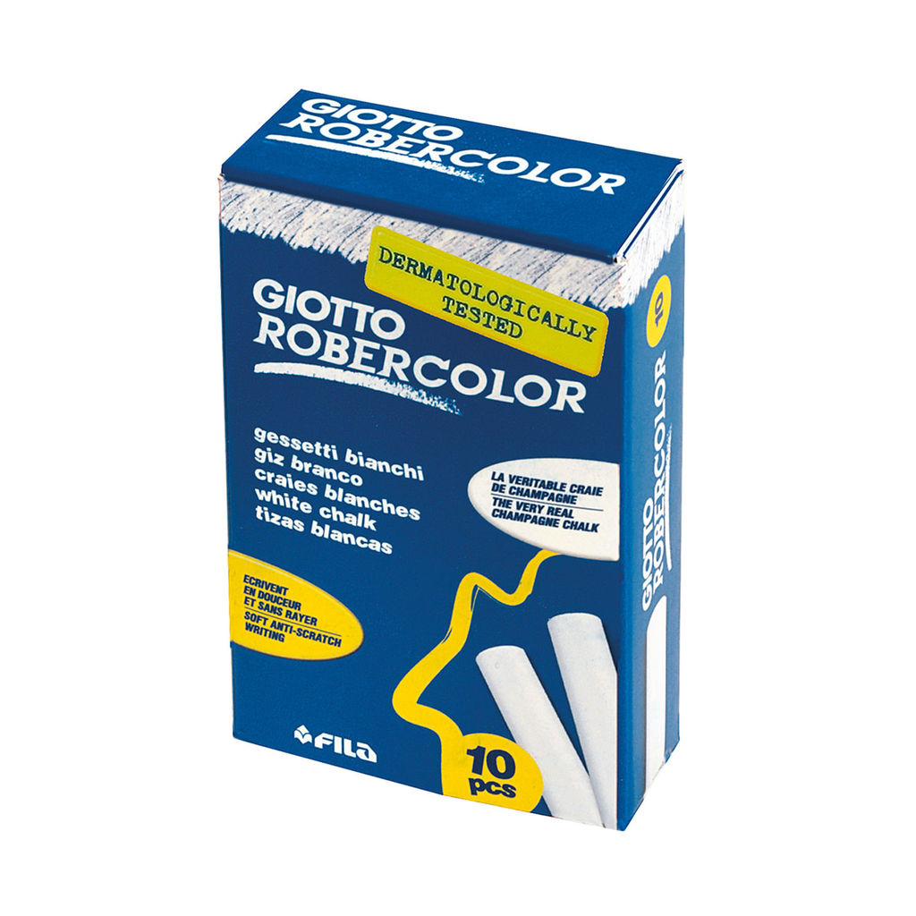 Giz Escolar Giotto Branco com 10 Unidades em Oferta na Shopee