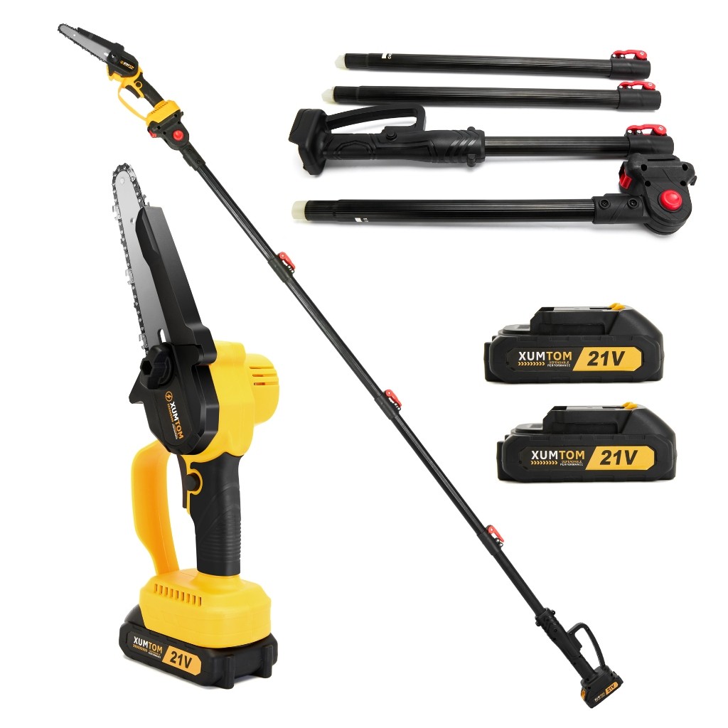 Motosserra Podador Tesoura Portátil Elétrica 1000w Extensor 3m 2 Makita 21V Baterias Motor Brushless