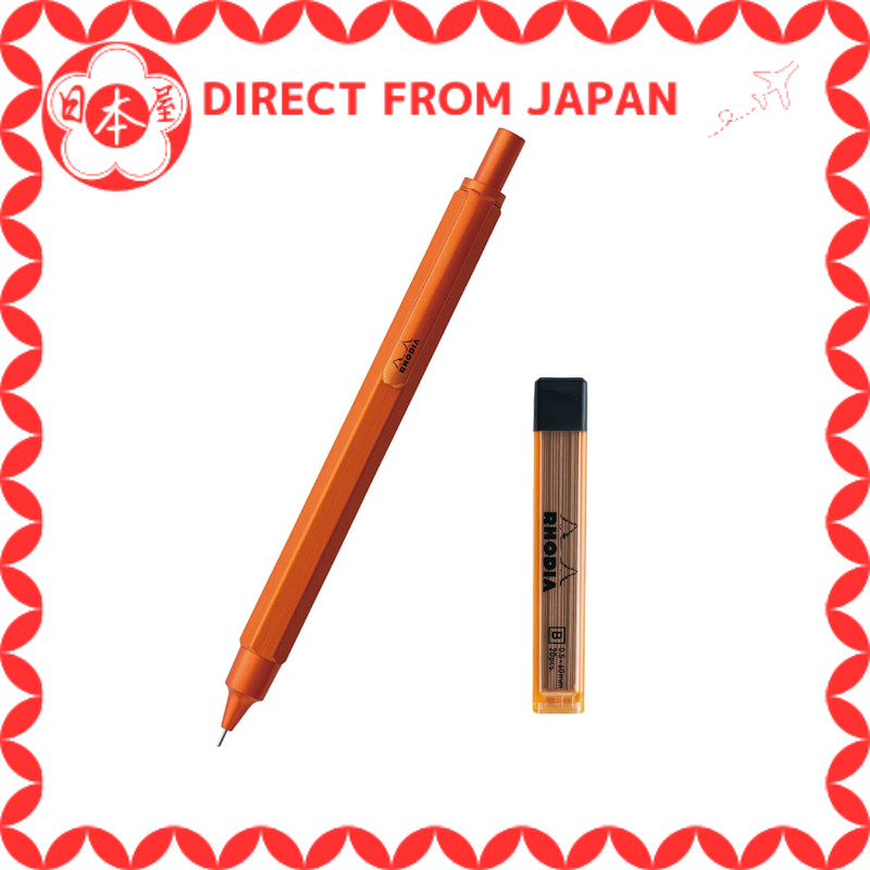 [Direto do Japão] Lápis mecânico RHODIA Script conjunto de recargas 0,5 mm eixo hexagonal corpo em alumínio anodizado