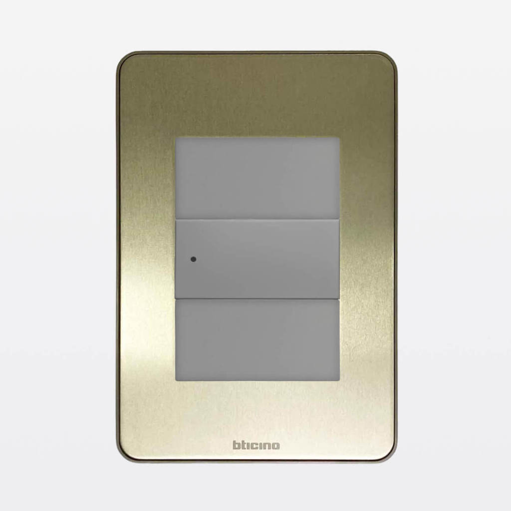 Conjunto Interruptor Paralelo Com Placa Alumínio Pérola 4x2 MatixGo Legrand Bticino