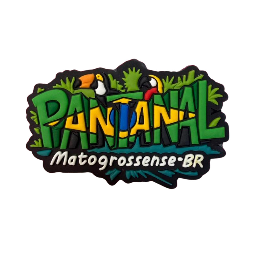 Imã Pantanal Matogrossense Arara e Tucano - Imã de Geladeira Emborrachado