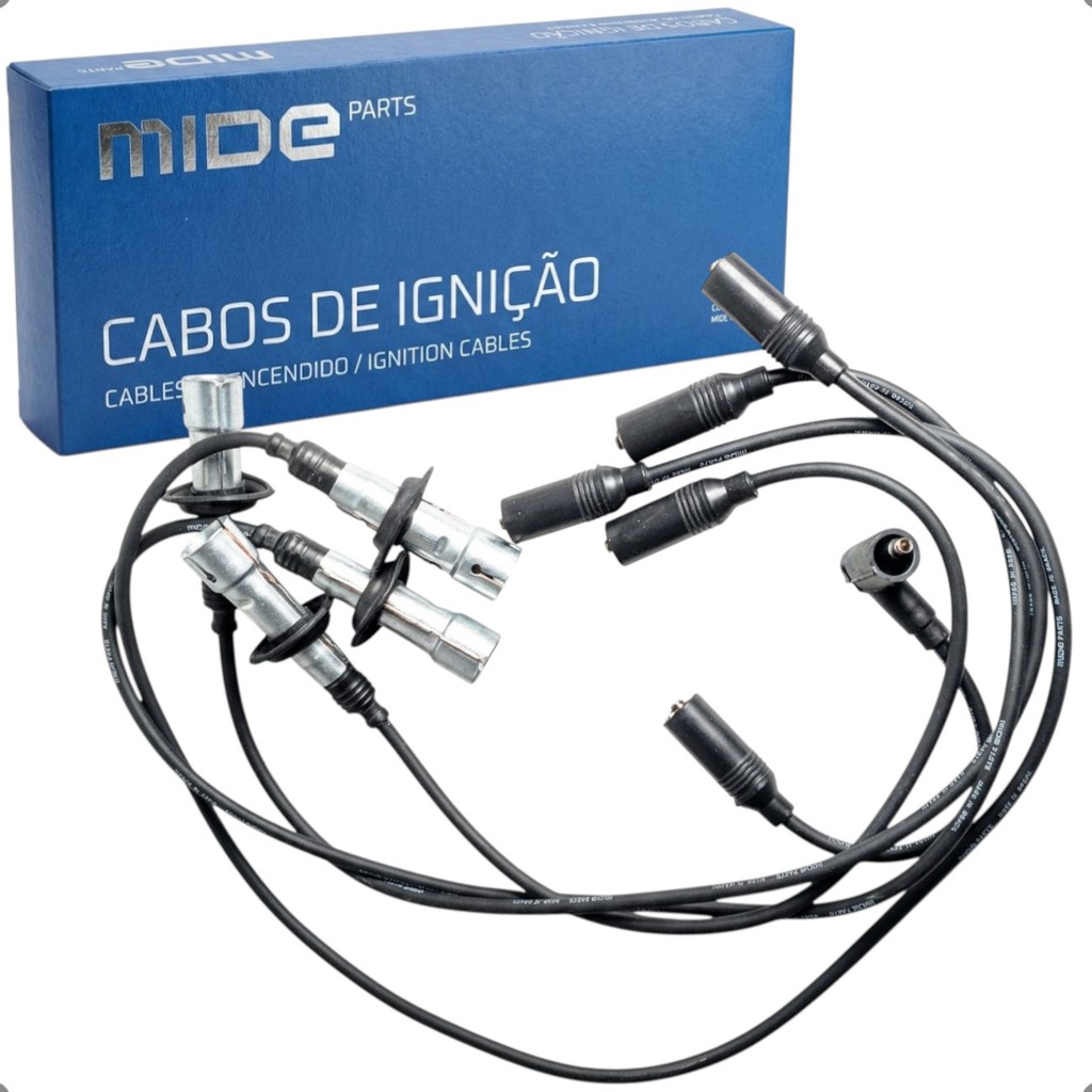 Jogo Cabo Vela Mdci028 Mide Parts Para Fusca Kombi 1.6 Ar 1600 Com Catalisador 1991 a 1997