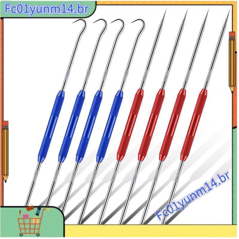 8 Pçs Riscador De Ponta Dupla , Ferramenta De Escriba De Metal Gancho & Picareta Conjunto De Ferramentas Em Linha Reta 4