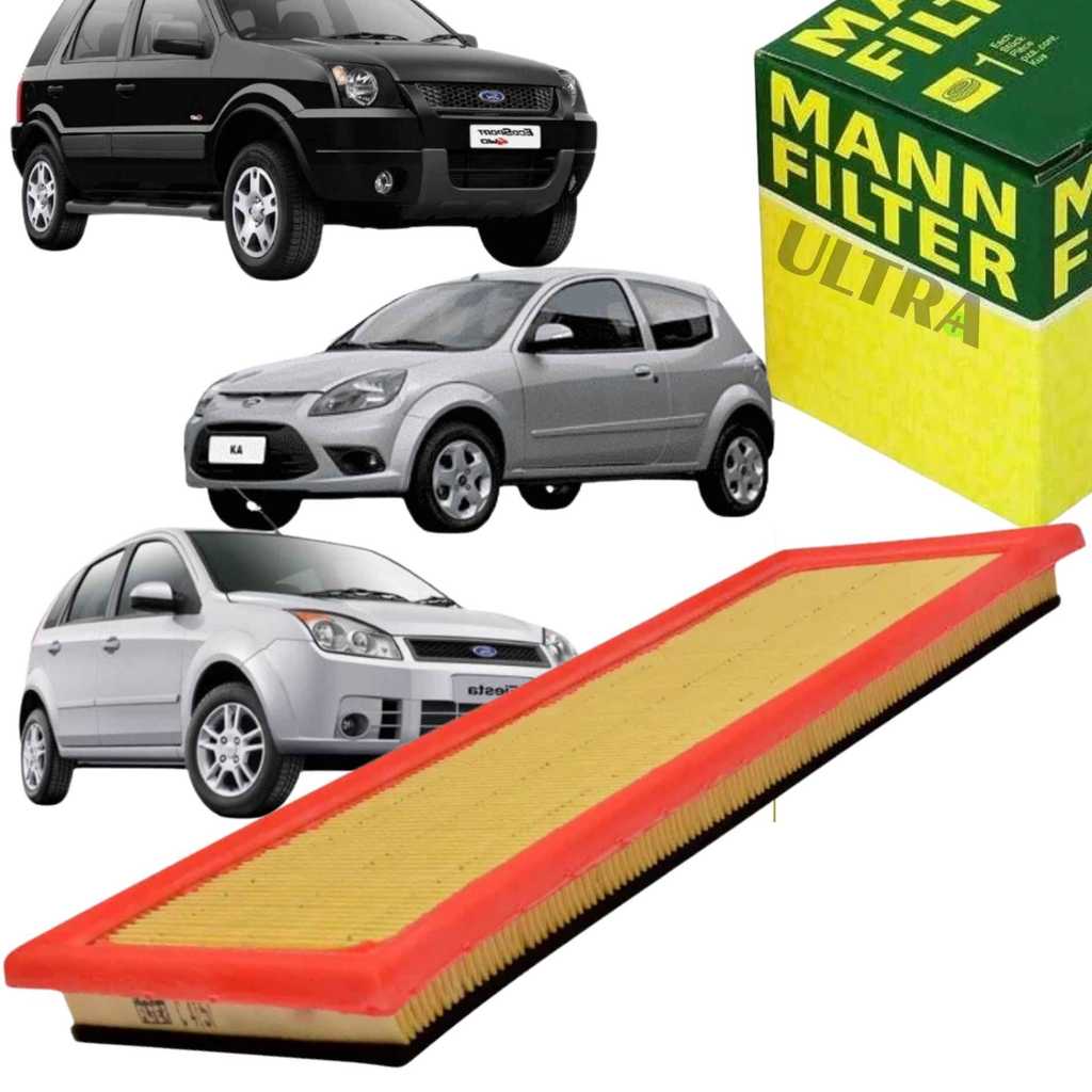 Filtro Ar Ford Ecosport 2003 A 2012 / Fiesta 2002 A 2017 / Ka 2007 A 2014 - 1.0 / 1.6 8V (Mann-Filter C4151)