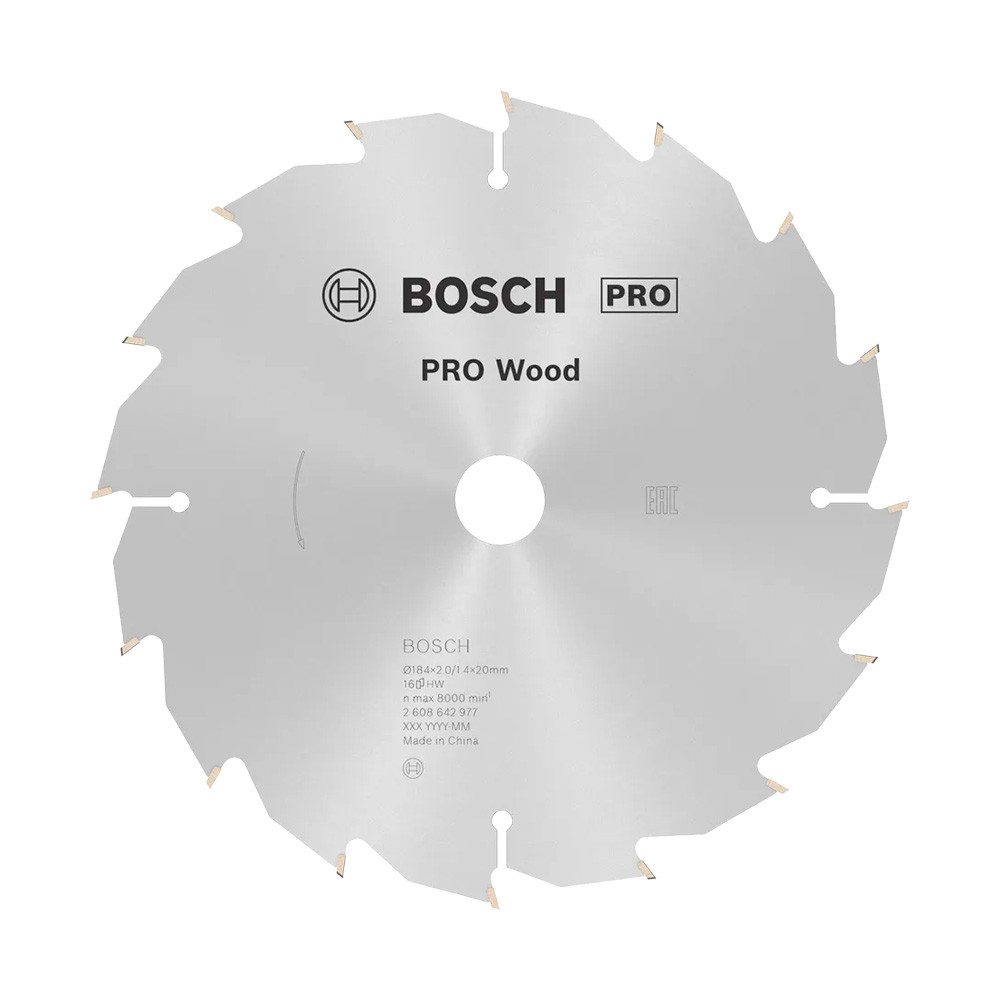 Lâmina de Serra Circular 7.1/4" (184mm) com 24 Dentes para Madeira Pro Wood Bosch 2 608 642 979