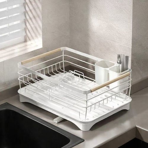 Escorredor Loucas Organizador Cozinha Porta Talheres Base Recolhedora Agua