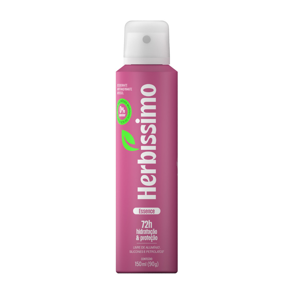 Desodorante Antitranspirante Aerossol Zero Alumínio Herbíssimo Essence 150ml