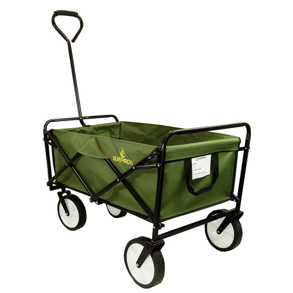 Carrinho de Transporte Dobrável 80Kg Roller Verde Guepardo
