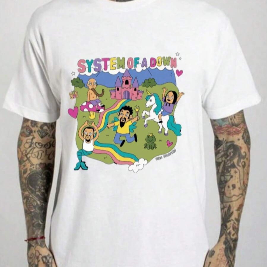 Camiseta System of a Down Sean Solomon Banda Internacional Rock Arte Internacional Camisa Blusa Unissex 100% Algodão