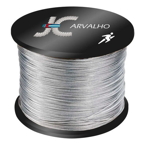 Cabo De Aço 3/16 6x7 100m Pvc Cristal 6,4mm Guarda Corpo