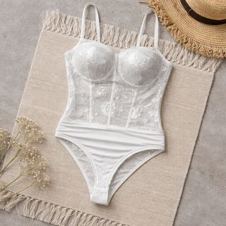 Body Feminino de Alça Renda Com Bojo Andreia