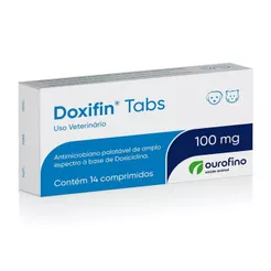 Doxifin Tabs 100mg Antimicrobiano Para Cães e Gatos 14 Comp.