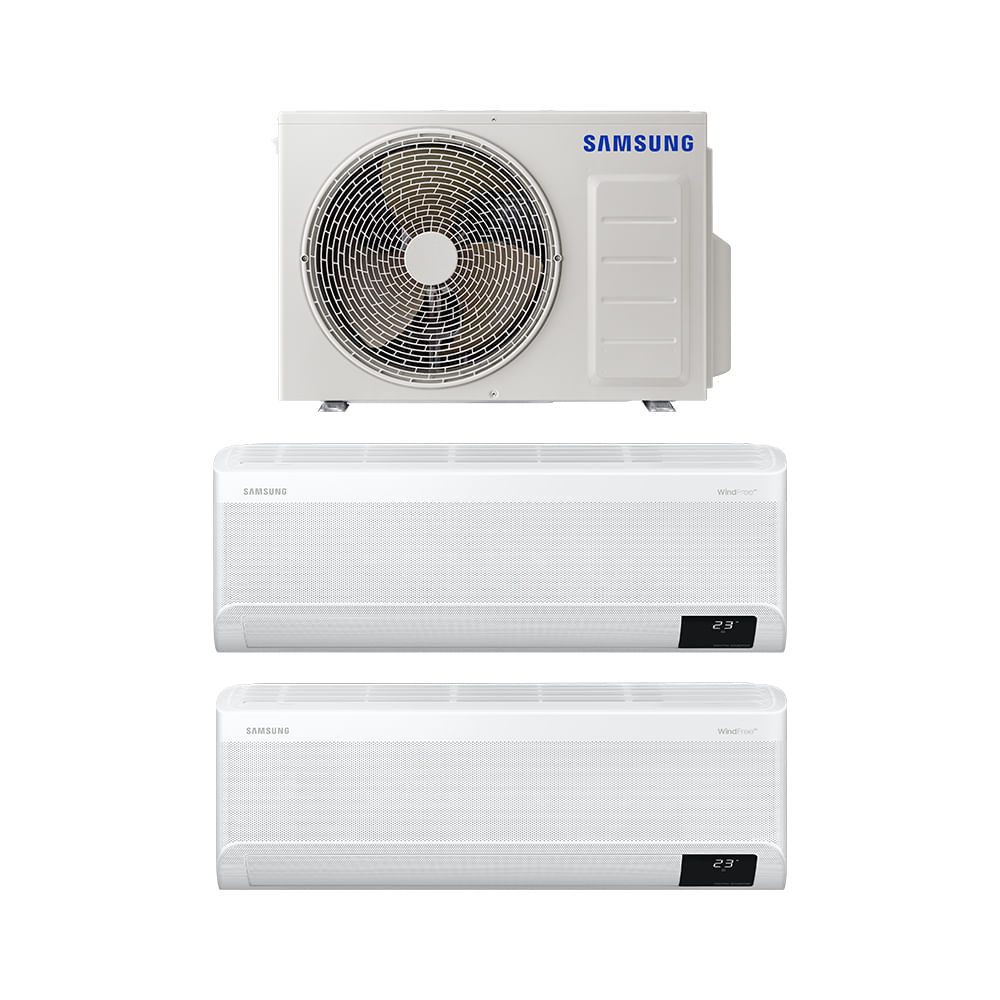 Ar Condicionado Bi-Split Samsung WindFree 18.000 BTUs + (2x 9000) Quente/Frio Br