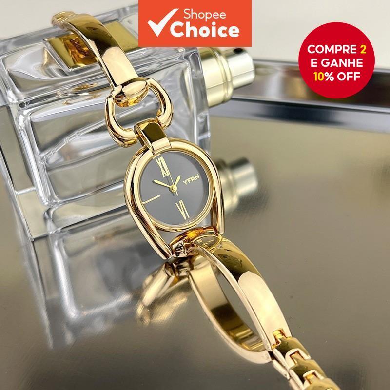 Vintage Casual Elegante Botão Design Pulseira Relógio De Quartzo Para Senhoras Uso Diário Festa De Escritório