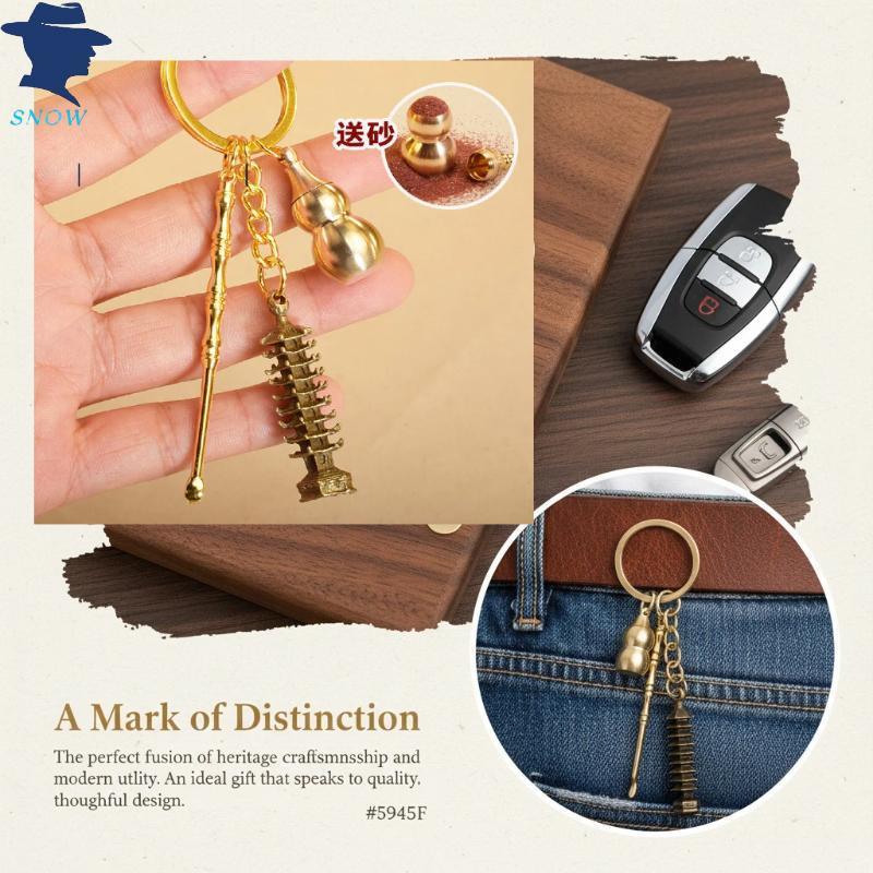 Saco De Dinheiro Cabaça Ábaco Orelha Colher Chaveiro 5 Pçs Feng Shui Moedas Bolsa Charme Para Escritório Casa Bom Lu [SN