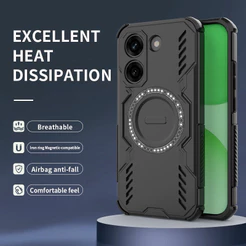 Armadura À Prova De Choque Caso Para Poco X8 Pro Dissipação De Calor Magnética Capa De Carregamento Sem Fio Redmi Turbo