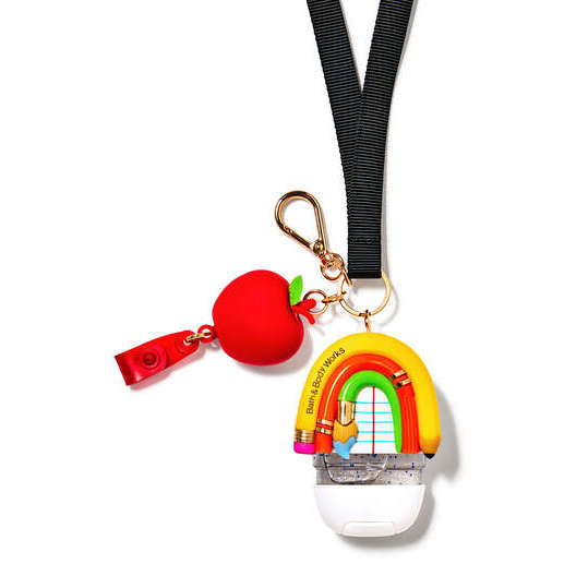 Chaveiro Porta Álcool em Gel Bath & Body Works Teacher Vibes Lanyard