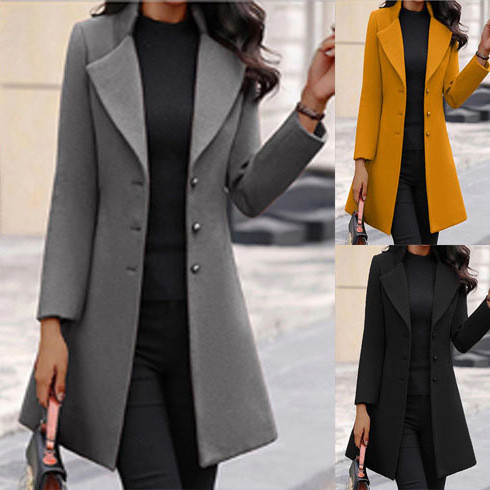 W inverno novo estilo jaqueta feminina versão coreana fino ajuste comprimento médio 2025 europeu americano feminino Cros
