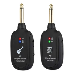 Transmissor De Sistema Sem Fio De Guitarra A8 Receptor Embutido Recarregável