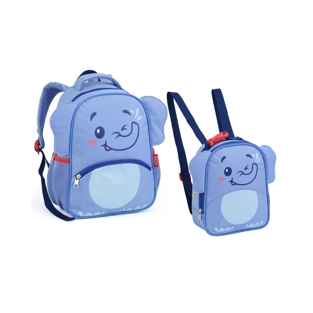 Conjunto Mochila + Lancheira Infantil Zoop Seanite Escolar Elefante