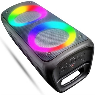Caixa De Som Muito Grande Amplificada Iluminação Led RGB Bluetooth Hi-Fi Aux P2 P10 Pendrive Cartão Sd USB em Oferta na Shopee