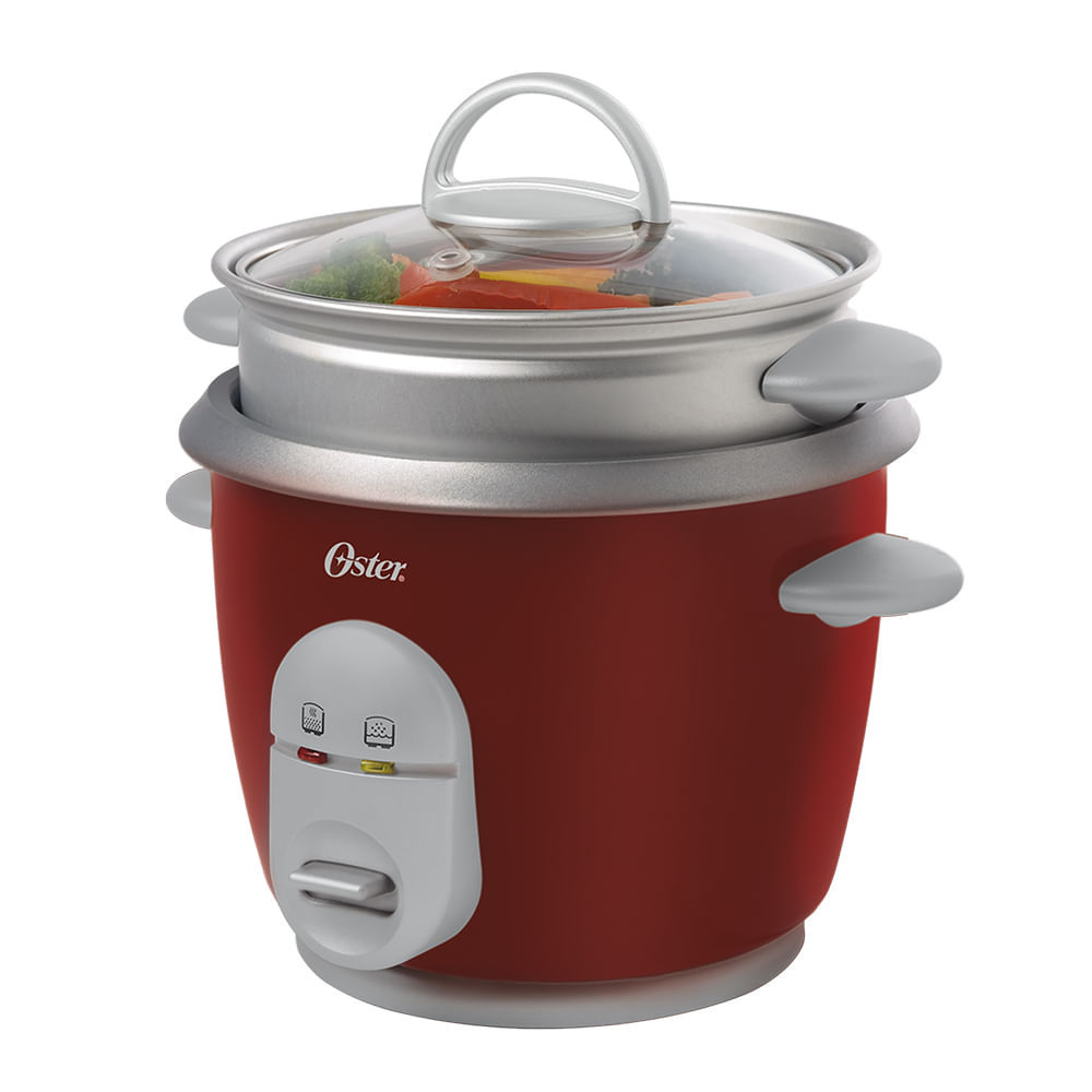 Detalhes do Kit Mixer Delight Vermelho e Panela Facile Oster