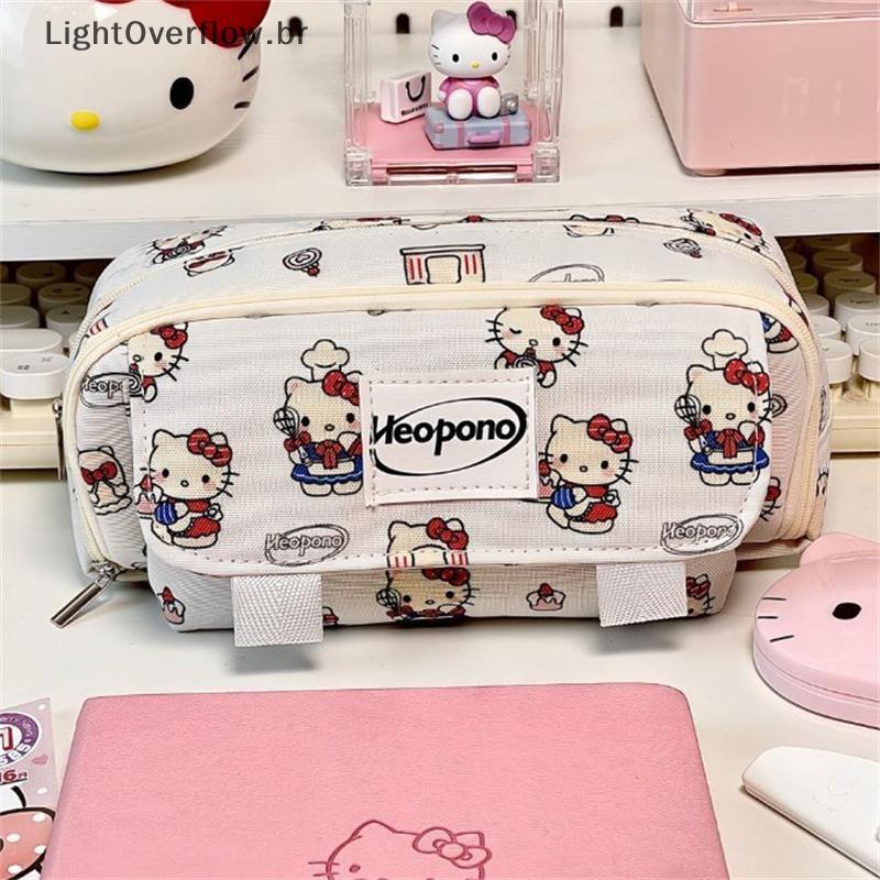 [LightOverflow] Y2K Anime Estojo De Caneta Flip De Alta Aparência Bonito Estudante Com Zíper Bolsa De Papelaria Armazena em Oferta na Shopee