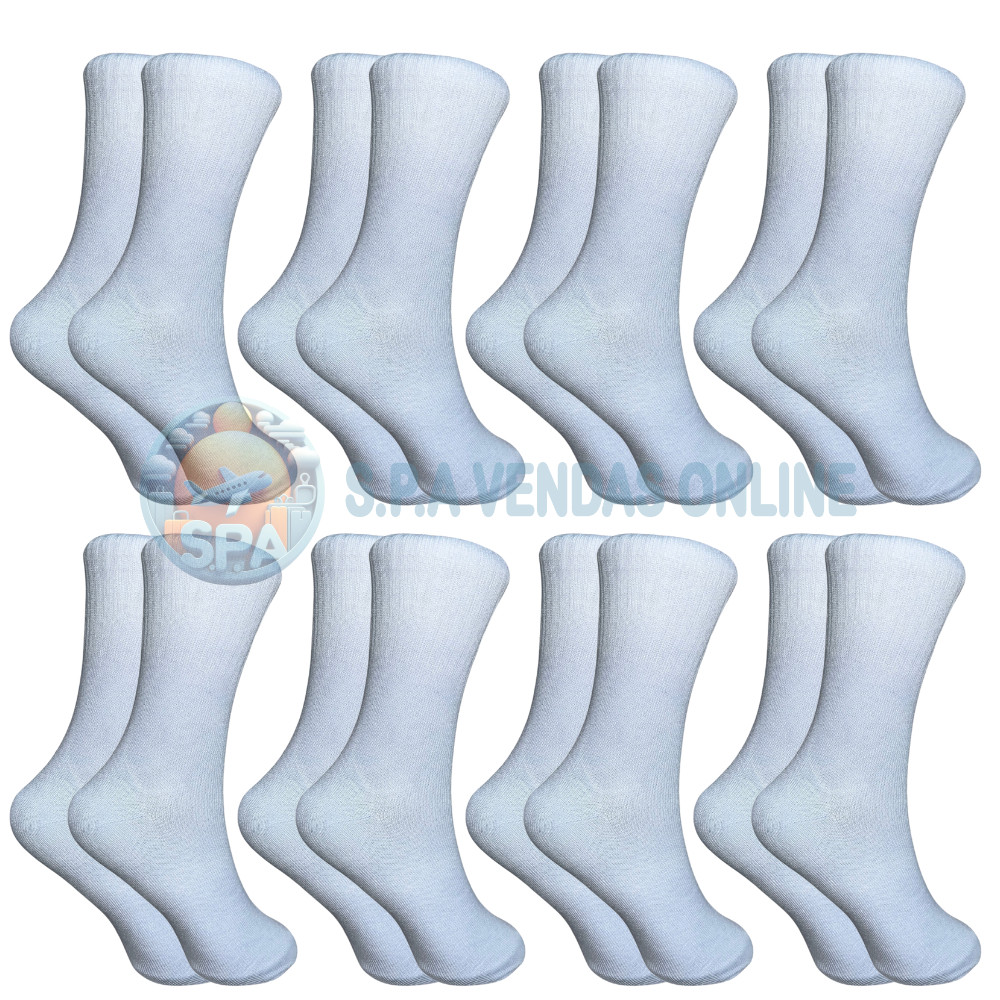 Kit com 24 Meias Vários Modelos Cano Longo Atoalhada Premium em Oferta na Shopee