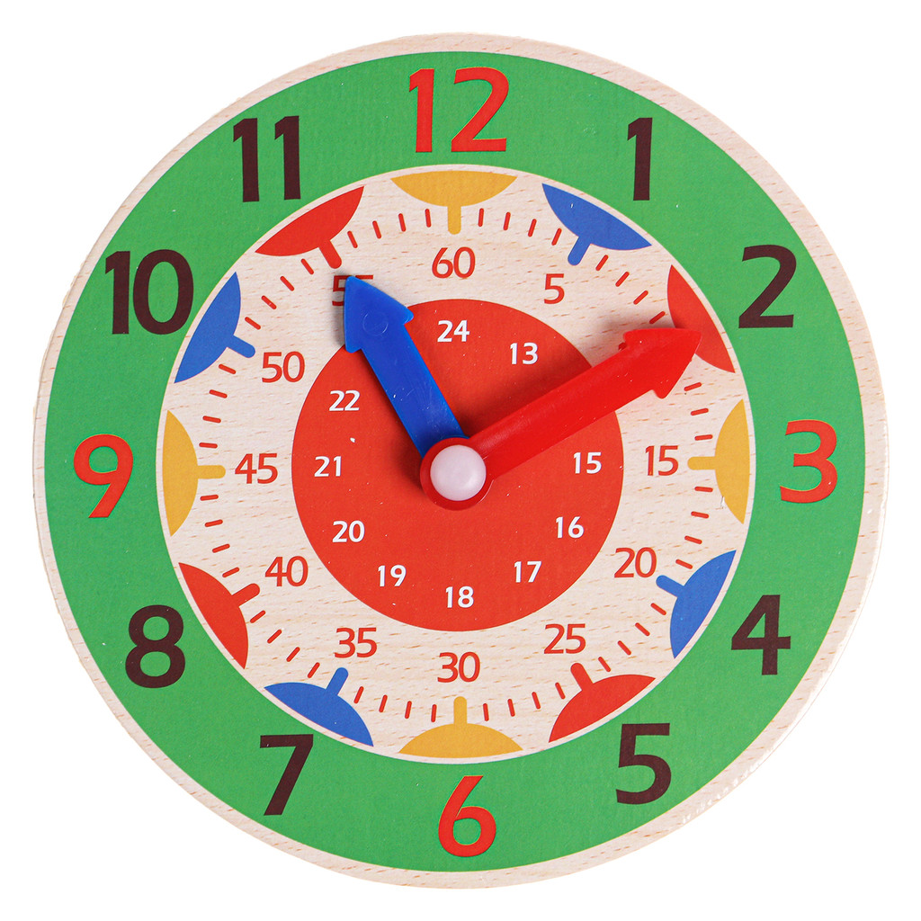 Brinquedo Educativo Relógio Infantil Didático Pedagógico De Madeira em Oferta na Shopee